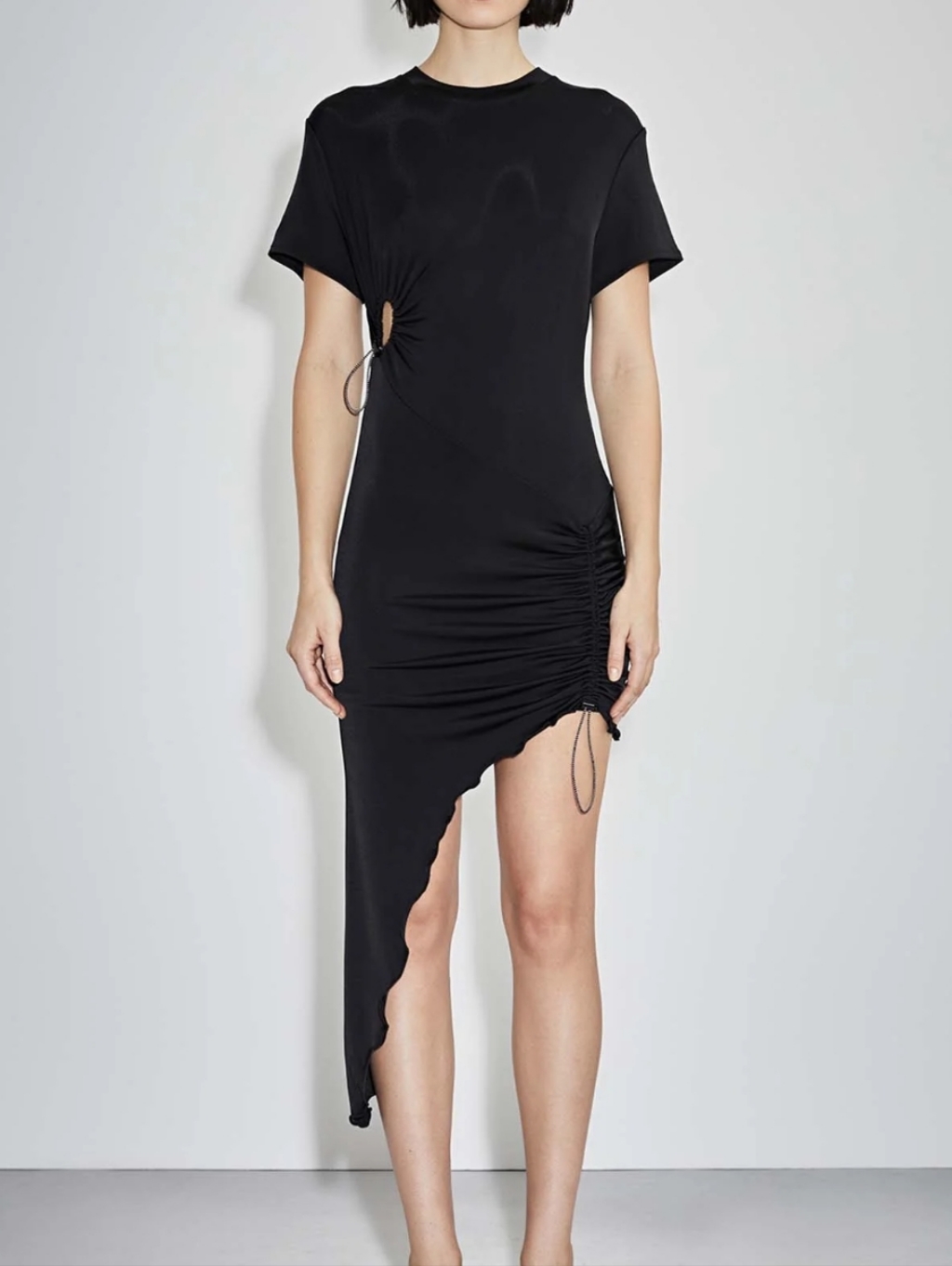 Et Ochs Brielle Asymmetric Ruched Side-Tie Dress
